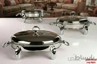 سوفله خوری بیضی پافیلی پایه استیل کوچک