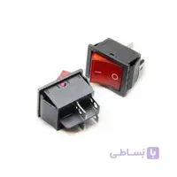 کلید راکر چراغ دار بزرگ 4 کنتاکت KCD4