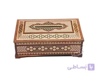 جعبه دستمال کاغذی خاتم کاری چهارگل