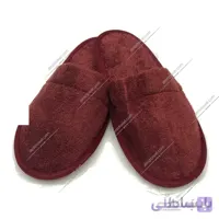 دمپایی حوله بهار زرشکی