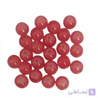 مهره دستبند طرح عنابی روشن بسته ۱۰۰عددی