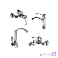 ست شیرآلات درخشان مدل رزکات کروم