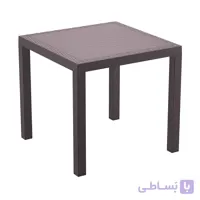 ‌میز باغی حصیری مدل Boston 90 Rattan صنایع نظری
