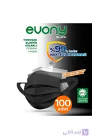 Evony ماسک گوش مشکی الاستیک ۱۰۰ عدد