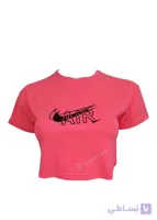 تیشرت ورزشی زنانه نایک کراپ کد 2073 ( مدیوم - گلبهی )