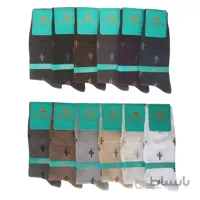 جوراب کاکتوسی مردانه نخی خوب ست 12 تایی در 12 رنگ کد PH253