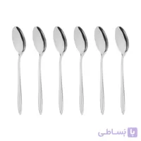 قاشق چای خوری 6 نفره ناب استیل طرح پالرمو استیل براق (6 پارچه) ا Nab-Steel Palermo Steel Tea Spoon 6 Pieces