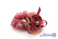 کش مو فانتزی گلدار قرمز