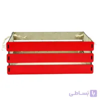 جعبه هدیه چوبی قرمز متوسط دسته دار 16*23*10
