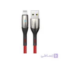 کابل شارژ و انتقال داده لایتنینگ بیسوس Baseus Horizontal Lightning Data Cable 50cm