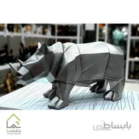 مجسمه دکوری کرگدن گرافیکی