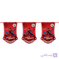 ریسه پرچم تم تولد مرد عنکبوتی