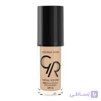 کرم پودر و کانسیلر توتال کاور گلدن رز شماره 05 ا Golden Rose Totl Cover 2in1 Foundation & Concealer No. 05