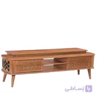 میز تلویزیون چوبی دو کشو مدل سودا