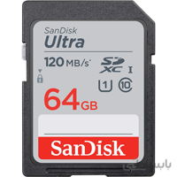 کارت حافظه سندیسک Sandisk SD 64GB 120MB/S Ultra SDHC UHS-