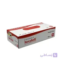 دستکش معاینه وینیل نوا بدون پودر بسته ۱۰۰ عددی سایز مدیوم ا Nova vinyl examination powderless gloves size M 100 Piece