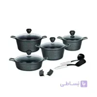 سرویس قابلمه ۱۲ پارچه گرانیتی مشکی