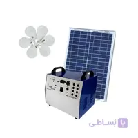 پکیج خورشیدی 100 وات، باتری 42 آمپرساعت مناسب روشنایی و شارژ موبایل