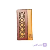کیف پول چرم دست دوز طرح اسلیمی