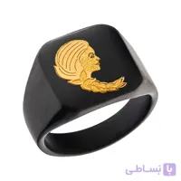 انگشتر مردانه ورق طلا طرح ماه شهریور
