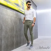 شلوار مردانه سبز مدل Aflak