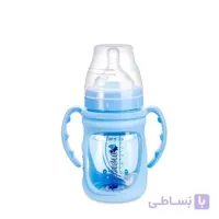شیشه شیر پیرکس روکش دار آبی 180 میل بی بی سیل