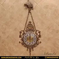 ساعت دیواری برنز طرح گلدان