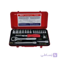 مجموعه 19 پارچه بکسE جنیوس"1/4 و"3/8 مدلGENIUS_TX-2319 ا GENIUS_TX-2319