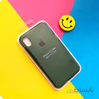 قاب سیلیکونی پایین بسته آیفون مدل Xs MAX سبز یشمی