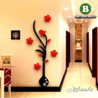 گل و گلدان دکوراتیو MDF بنفشه