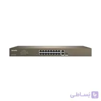 سوئیچ تندا 16 پورت 10/100Mbps POE 250W با 2 پورت 10/100/1000Mbps مدل TEF1218P