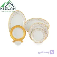 سرویس 35 پارچه زرین ژئومتریکال طلایی