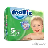 پوشک سایز‌5 بسته 28‌عددی مولفیکس