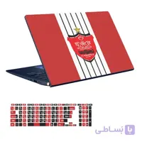 اسکین لپ تاپ طرح پرسپولیس کد ۰۲ به همراه استیکر کیبورد