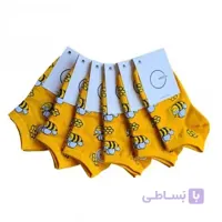 جوراب مچی فانتزی دخترانه مرسین طرح زنبور
