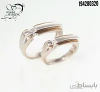 حلقه ست نقره طرح طلا