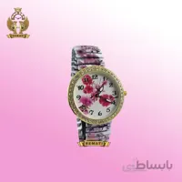 ساعت دخترانه فانتزی گل قرمز (بند کشی)