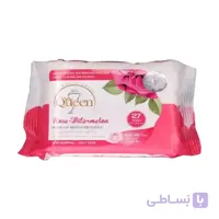 دستمال مرطوب آرایش پاک کن سون کوئین مناسب پوست معمولی و چرب بسته 27 عددی