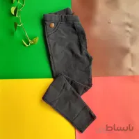 شلوار نیل طرح لی زنانه کمرکش قد 100 سایز بزرگ 42 تا 52 رنگ زغالی کد 297
