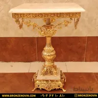 میز تلفن برنزی پایه سنگی فورتیک