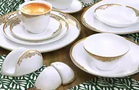 سرویس غذا خوری 104 پارچه (12 نفره) چینی پردیس مدل مرسیا طلا کد 234