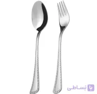 قاشق وچنگال ۱۲پارچه ناب استیل مدل برلین سند بلاست