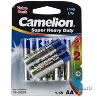 باتری قلمی کملیون مدل Super Heavy Duty بسته ۶ عددی