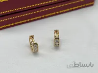 گوشواره ژوپینگ نگین دار حلقه ای