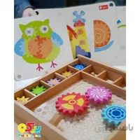 اسباب بازی چوبی آموزشی مونته سوری جعبه چرخ دنده Classic World مدل 8009