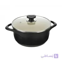 قابلمه دایکاستی چدنی گرانیتی عروس مدل ویکتوریا رنگ مشکی سایز 14 1 نفره
