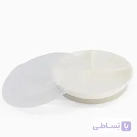 بشقاب تقسیم بندی شده درب دار تویست شیک سفید