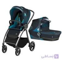 ست 2 تکه کالسکه و کریکات نوزاد Gb مدل maris Iden Cot Black