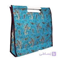 ساک هدیه تبلیغاتی ترمه زیپ دار دسته چوبی