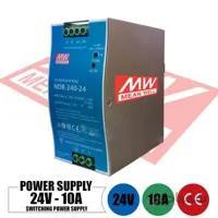 منبع تغذیه سوئیچینگ 24 ولت 10 آمپر MEAN WELL ا Switching power supply 24 volts 10 amps MEAN WELL